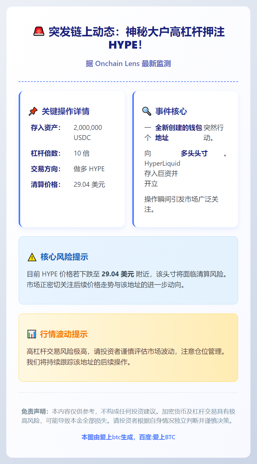 200万USDC十倍做多HYPE