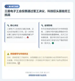 三星电子工会投票决定罢工