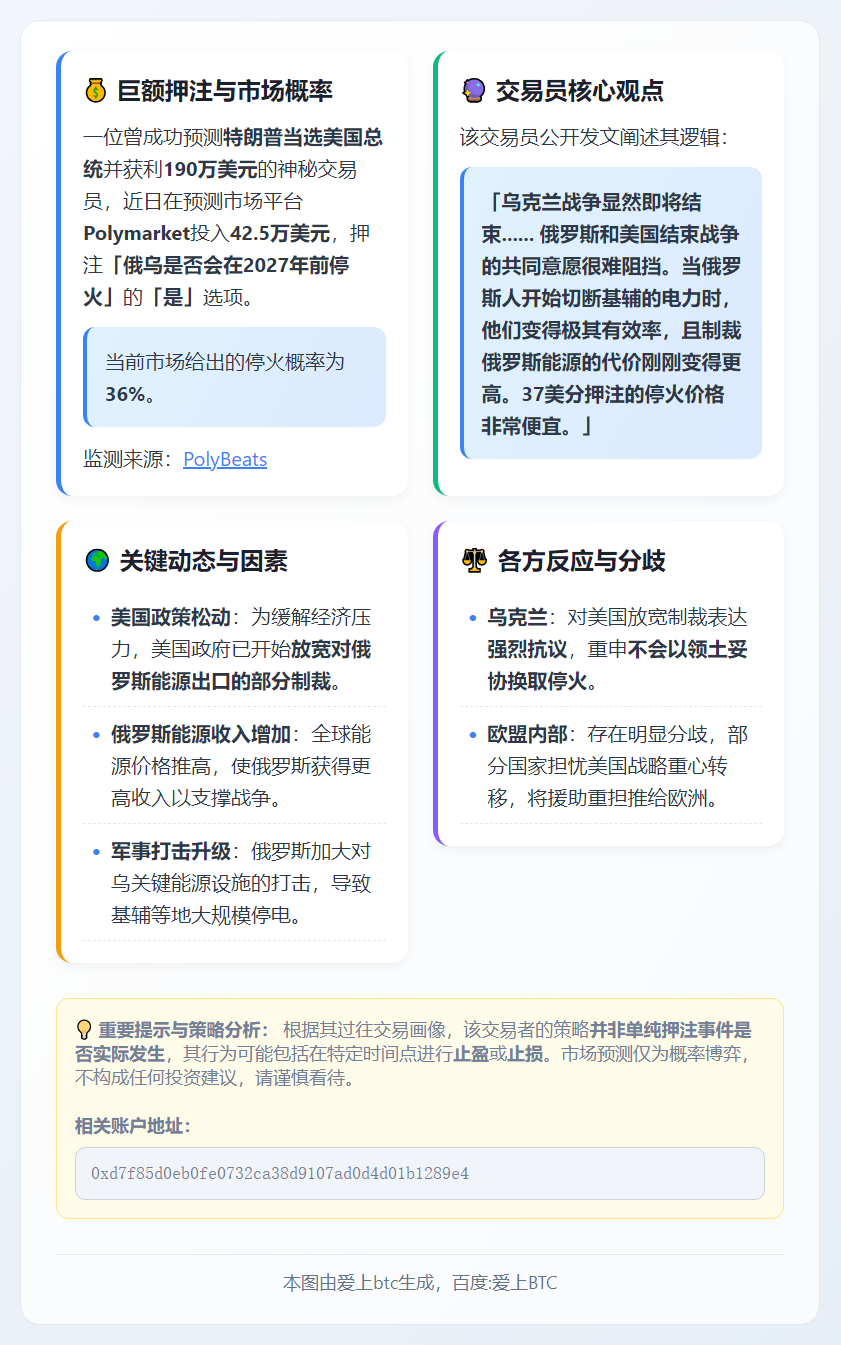 押注俄乌停火获利190万美元
