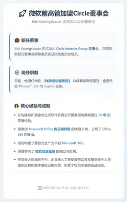 微软前高管加盟Circle董事会