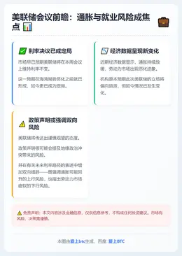 美联储会议前瞻：通胀与就业风险成焦点