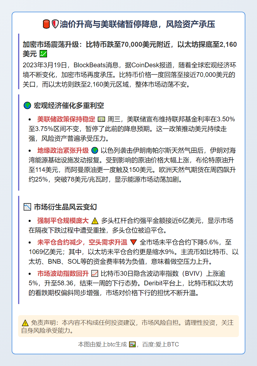 油价升高与美联储暂停降息，风险资产承压