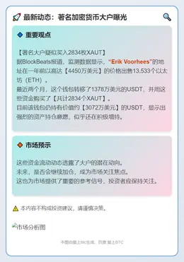 Erik Voorhees疑似买入2834枚XAUT