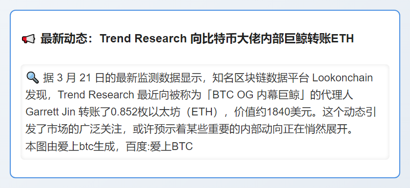 BTC OG内幕巨鲸转账0.852ETH