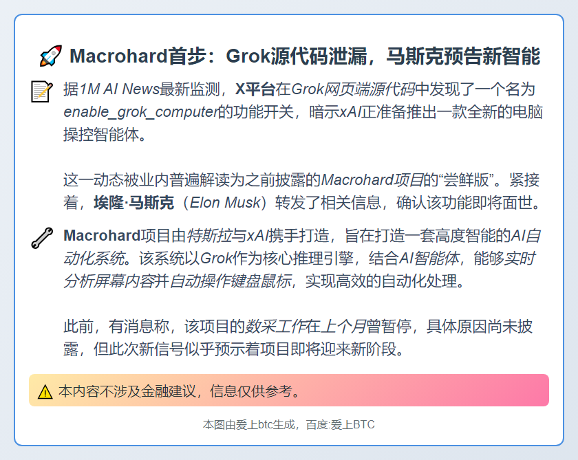 Macrohard首步：Grok源代码泄漏，马斯克预告新智能