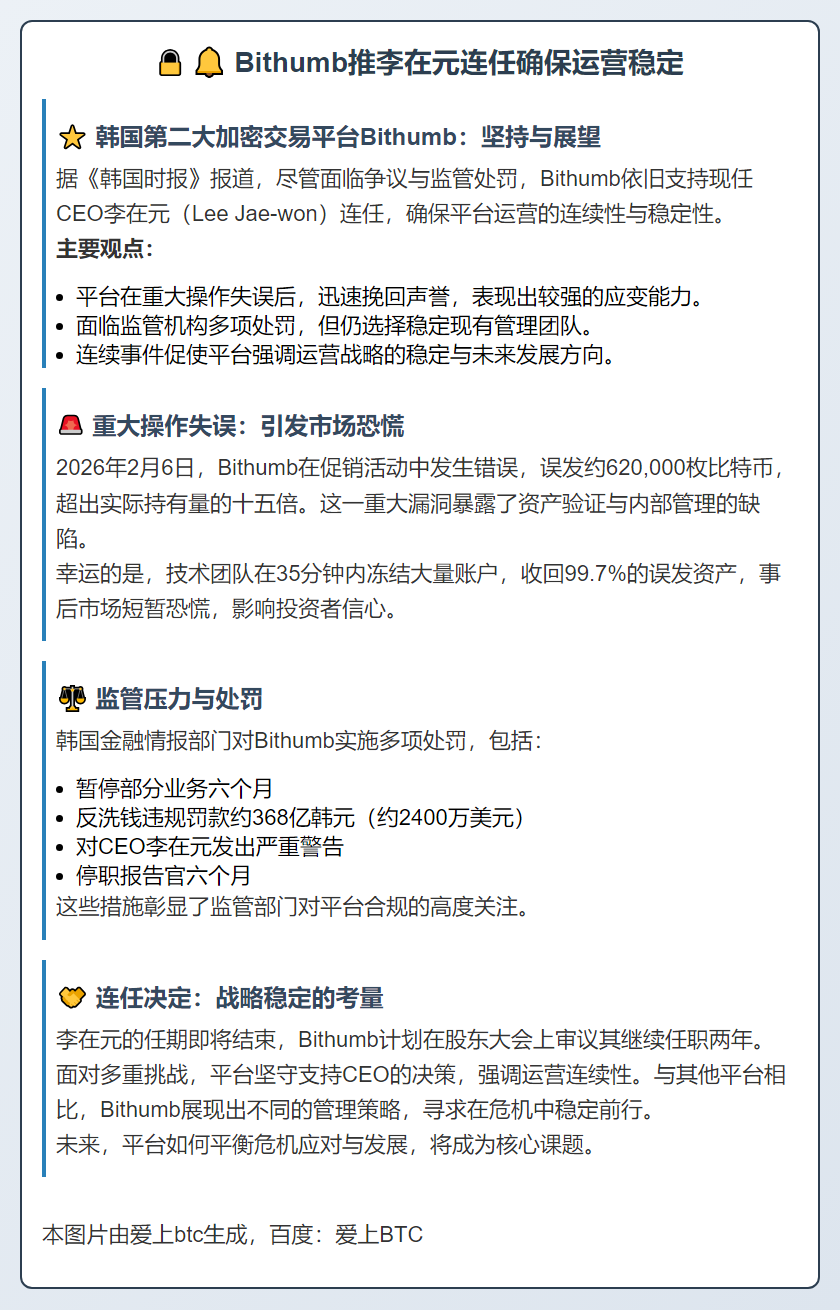 Bithumb推李在元连任确保运营稳定