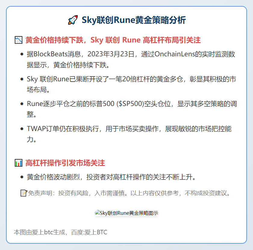 Sky联创Rune 20倍黄金多仓同步平空标普