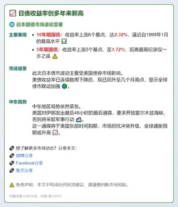 日债收益率创多年来新高