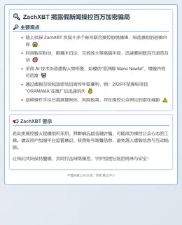 ZachXBT揭露假新闻操控百万加密骗局