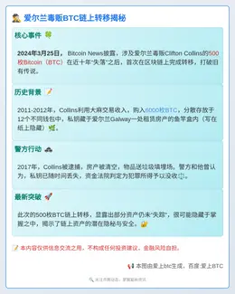 爱尔兰毒贩500枚BTC十年后链上转移