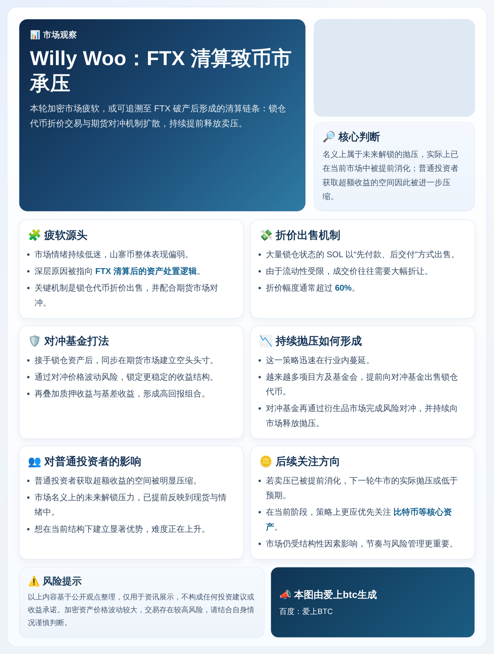 Willy Woo：FTX清算致币市承压