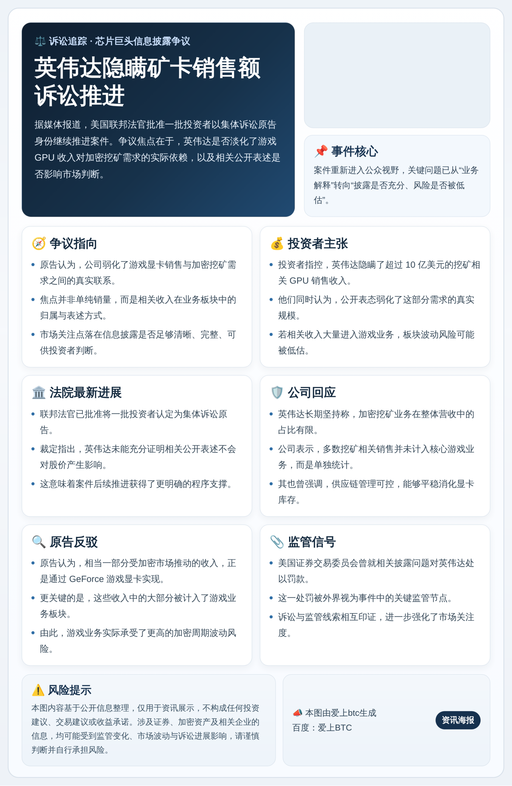 英伟达隐瞒矿卡销售额诉讼推进