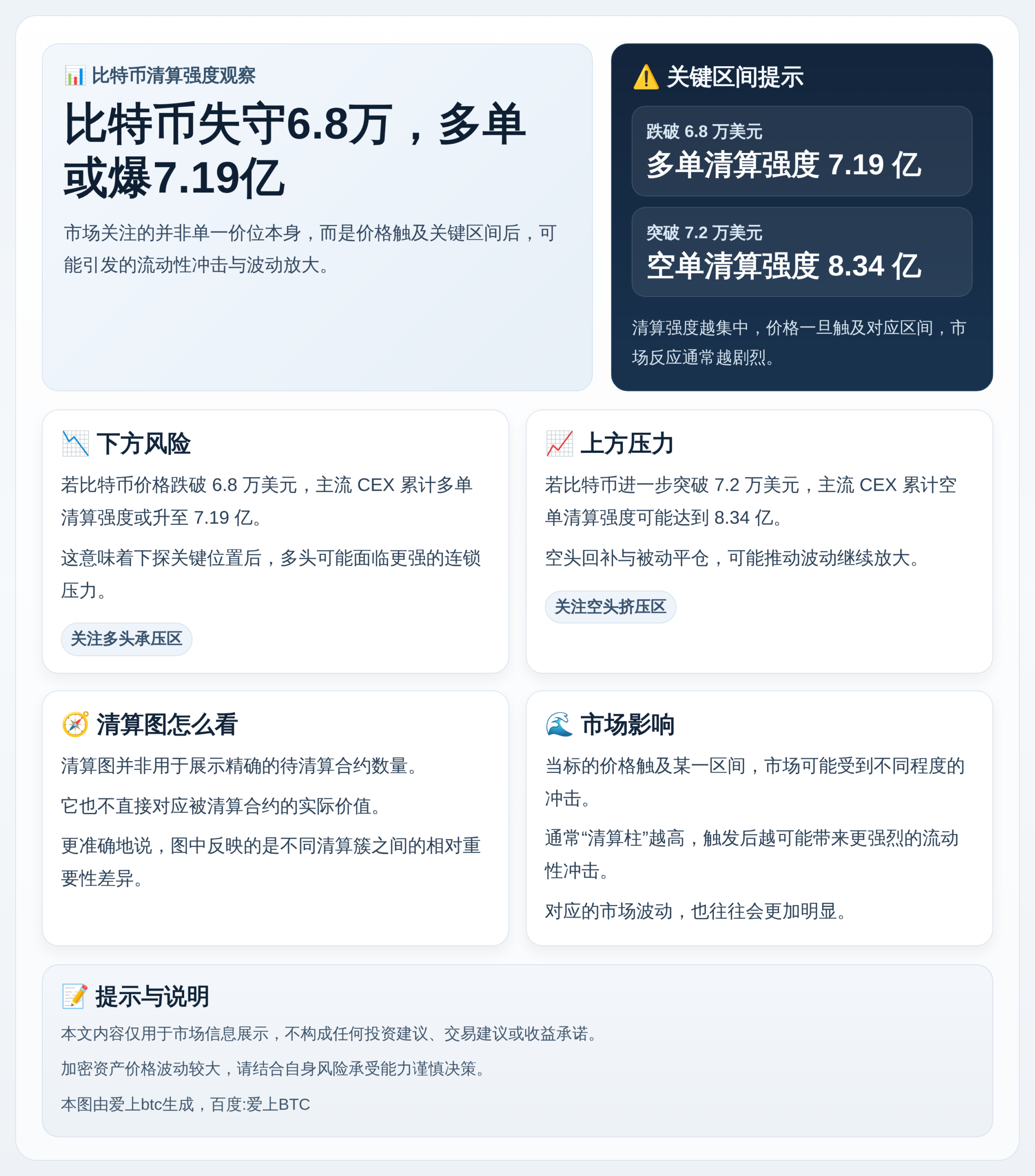 比特币失守6.8万，多单或爆7.19亿