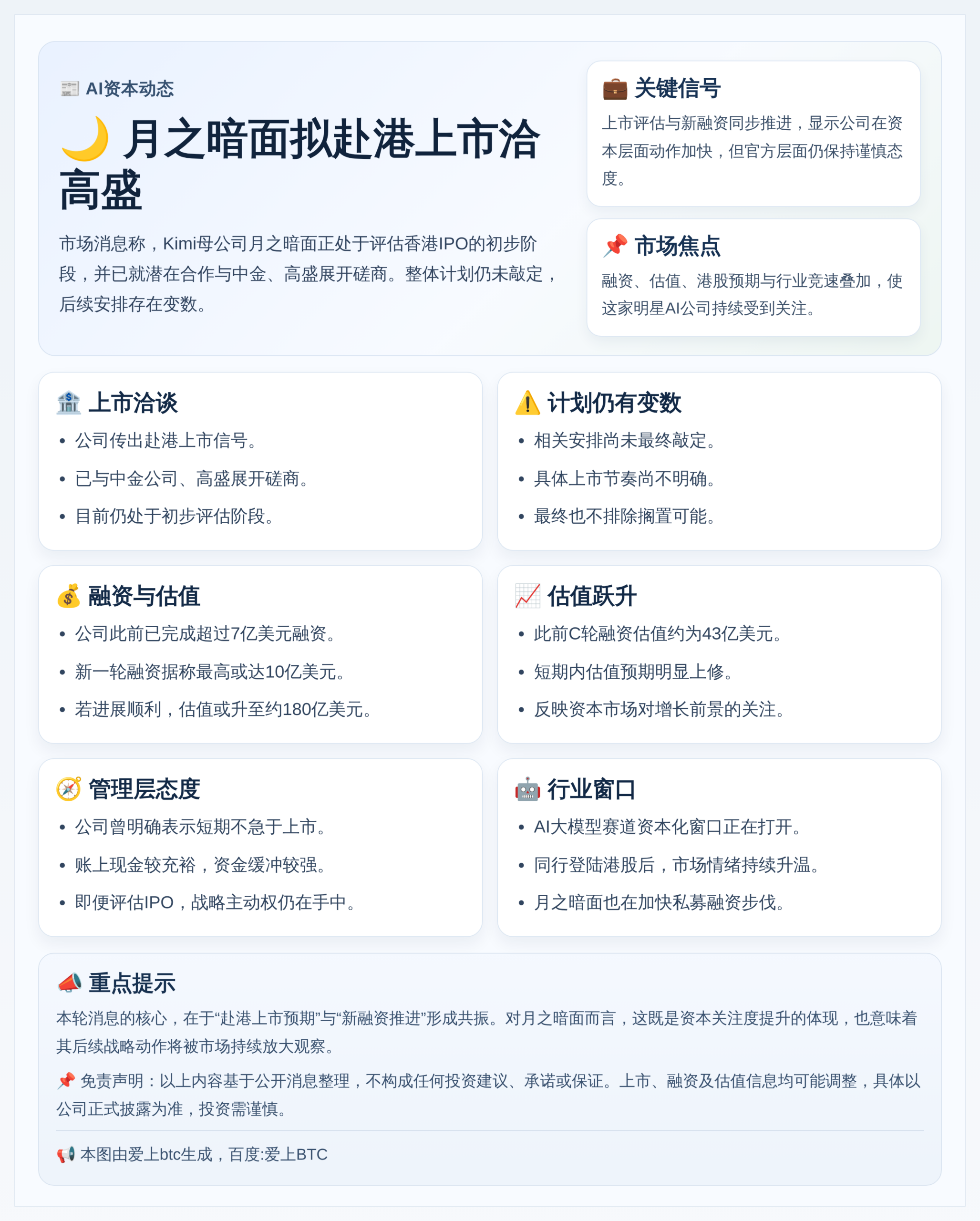 月之暗面拟赴港上市洽高盛