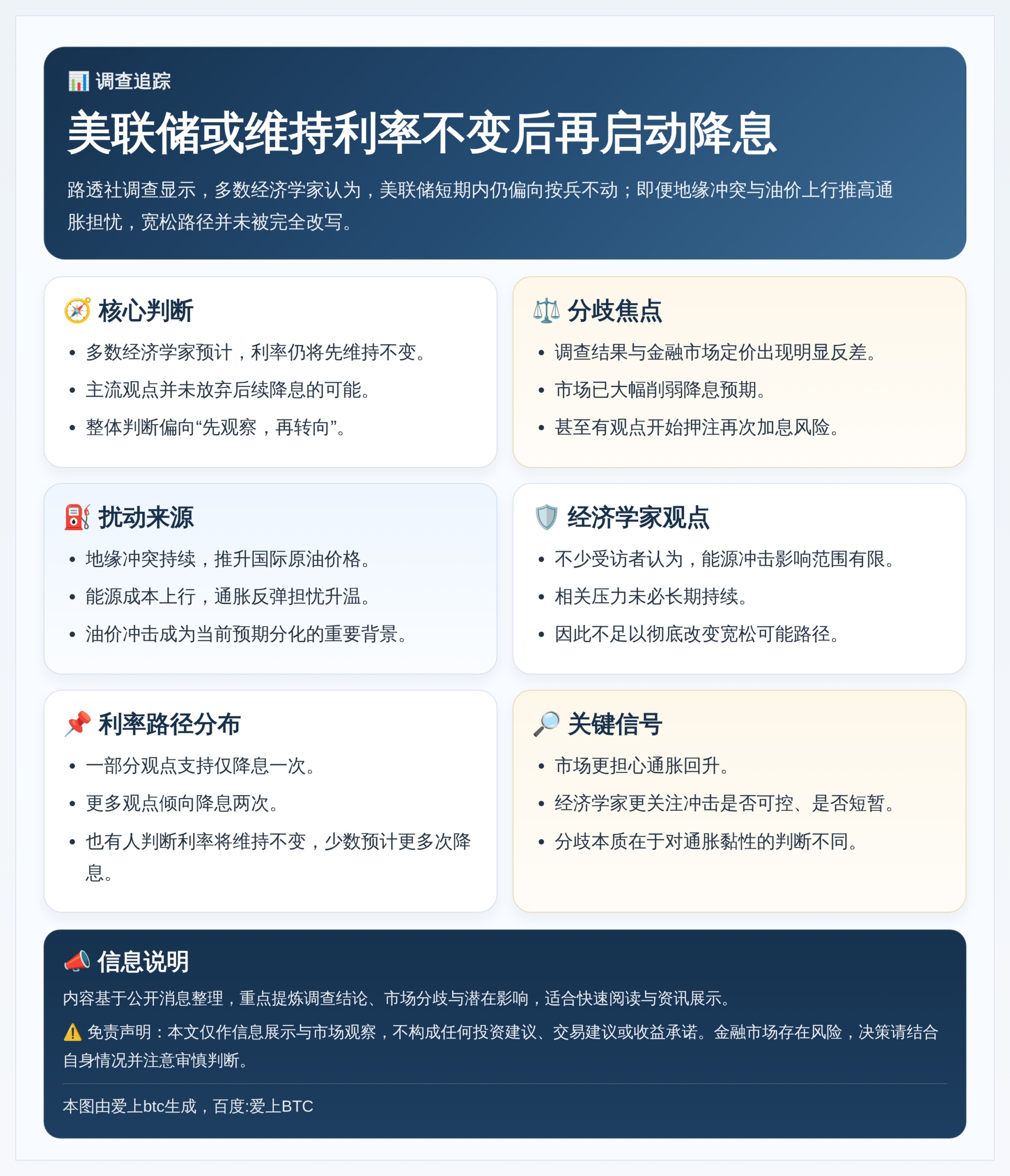 调查：美联储或年内稍晚降息