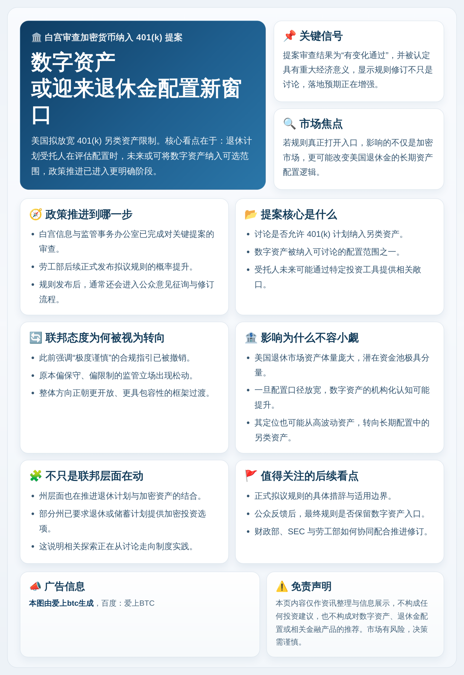 白宫审查加密货币纳入401(k)提案