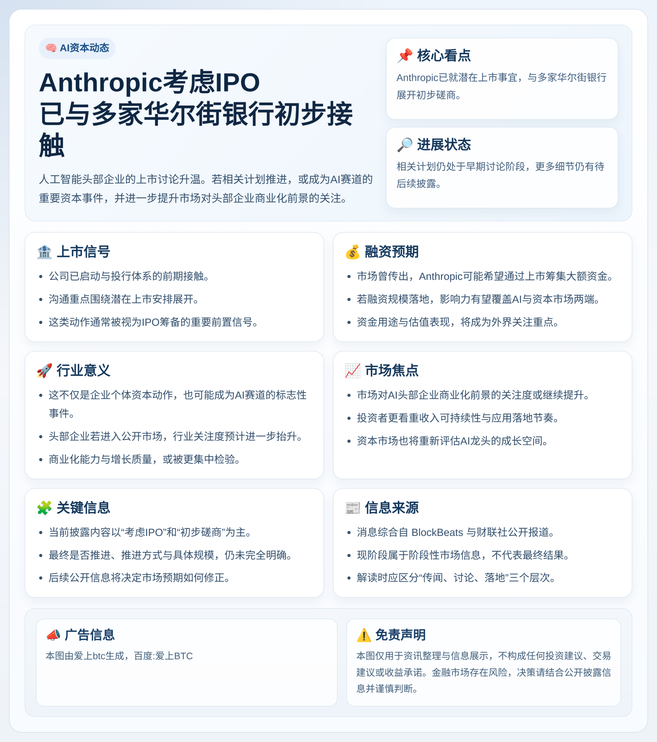 Anthropic最早10月考虑IPO