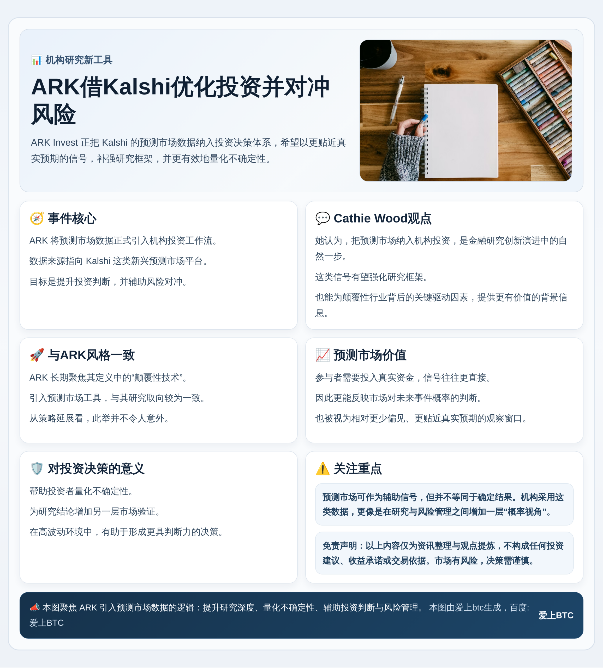 ARK借Kalshi优化投资并对冲风险
