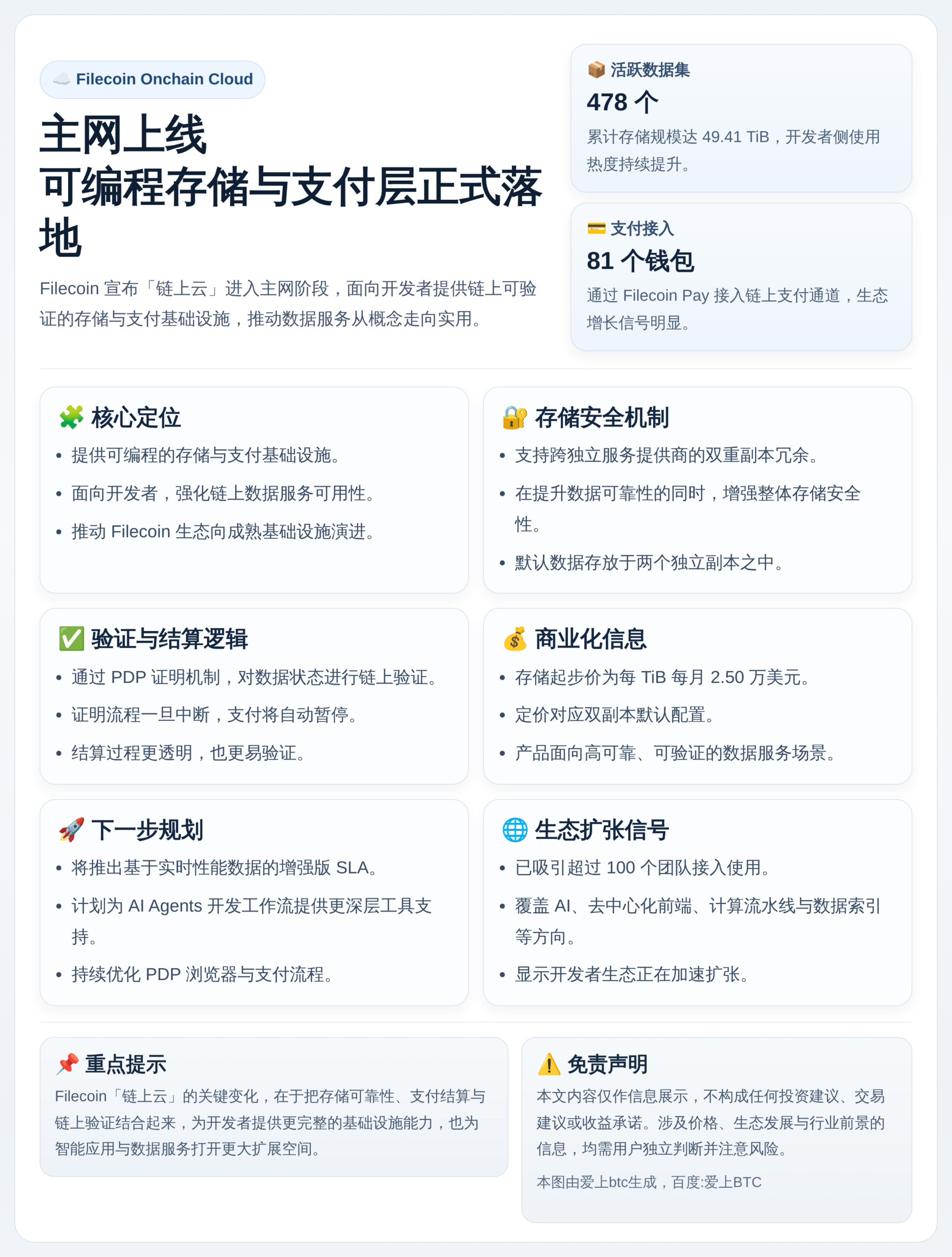 Filecoin Onchain Cloud主网上线，赋能开