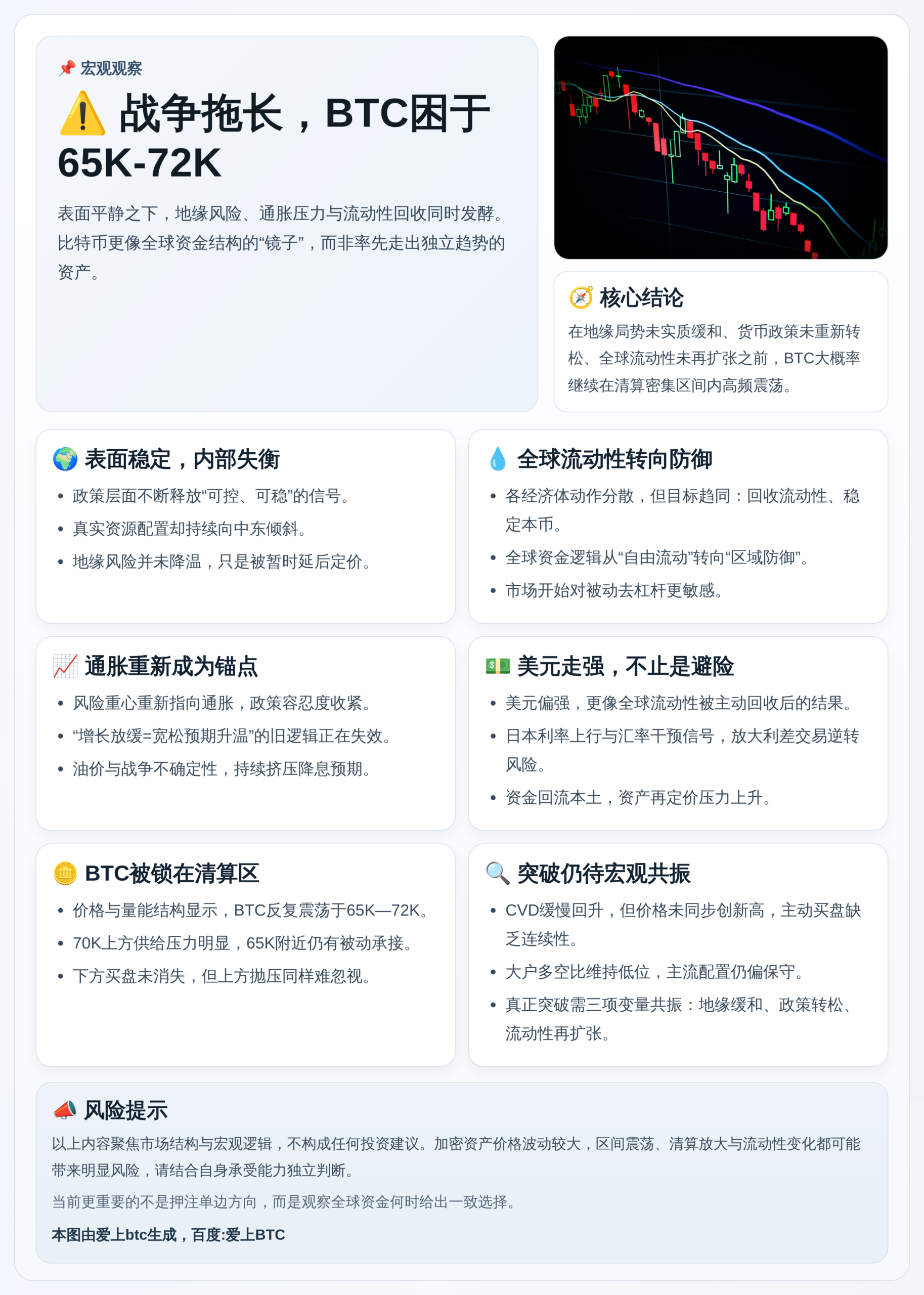 战争拖长，BTC困于65K-72K