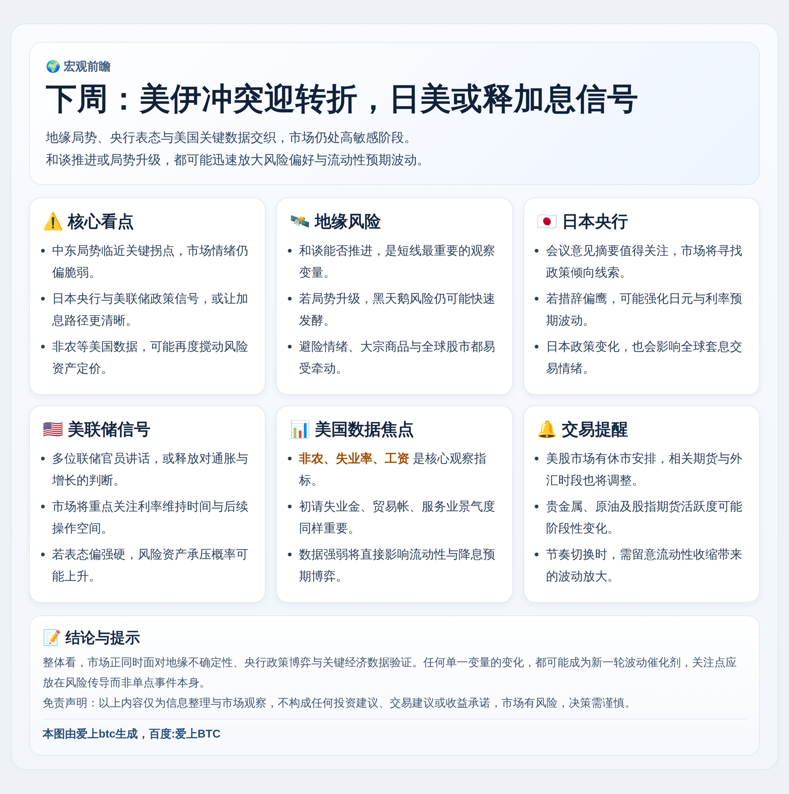 下周：美伊冲突迎转折，日美或释加息信号