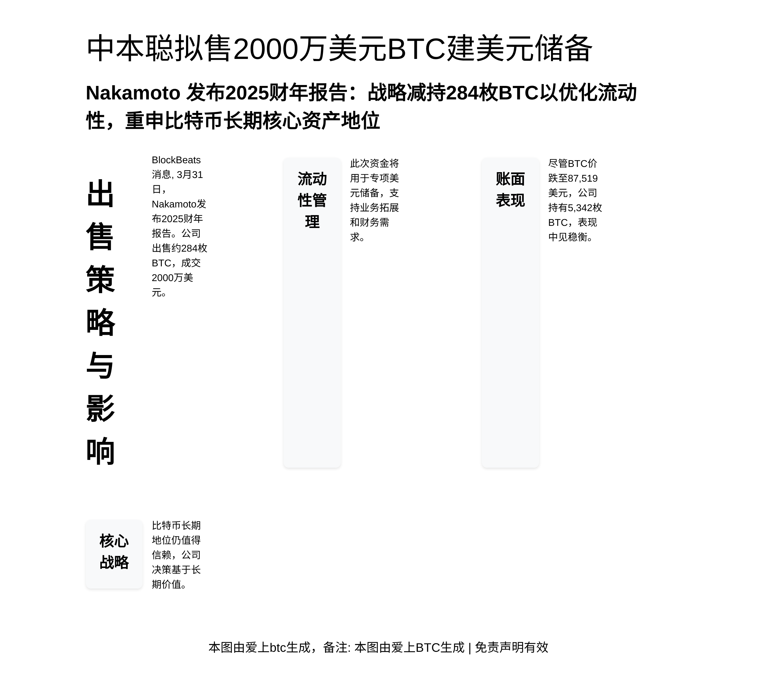 中本聪拟售2000万美元BTC建美元储备