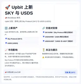 Upbit上线SKY与USDS