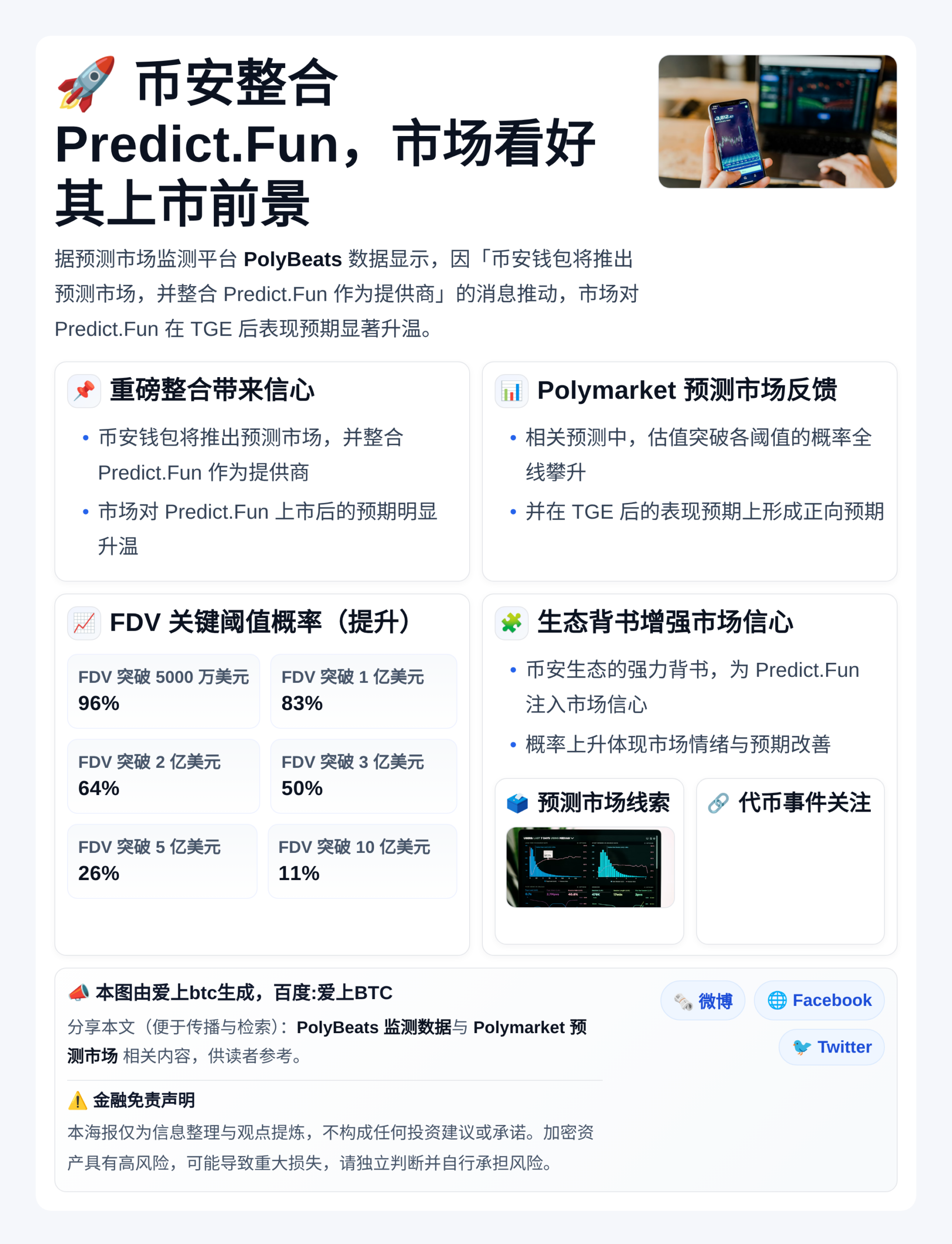 币安整合Predict.Fun，市场看好其上市前景
