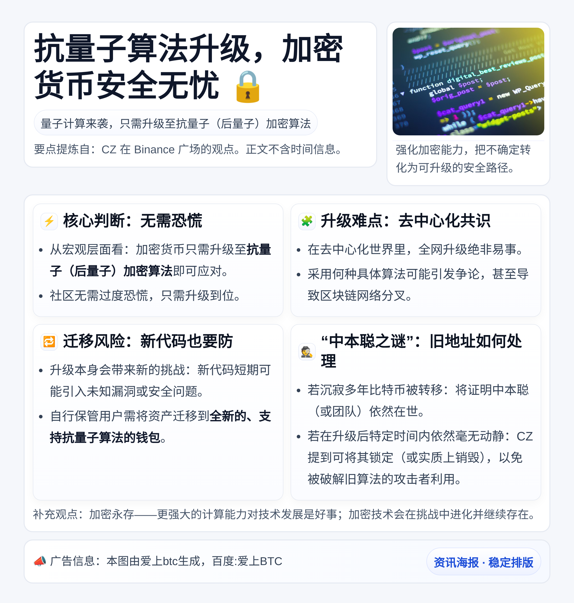 抗量子算法升级，加密货币安全无忧