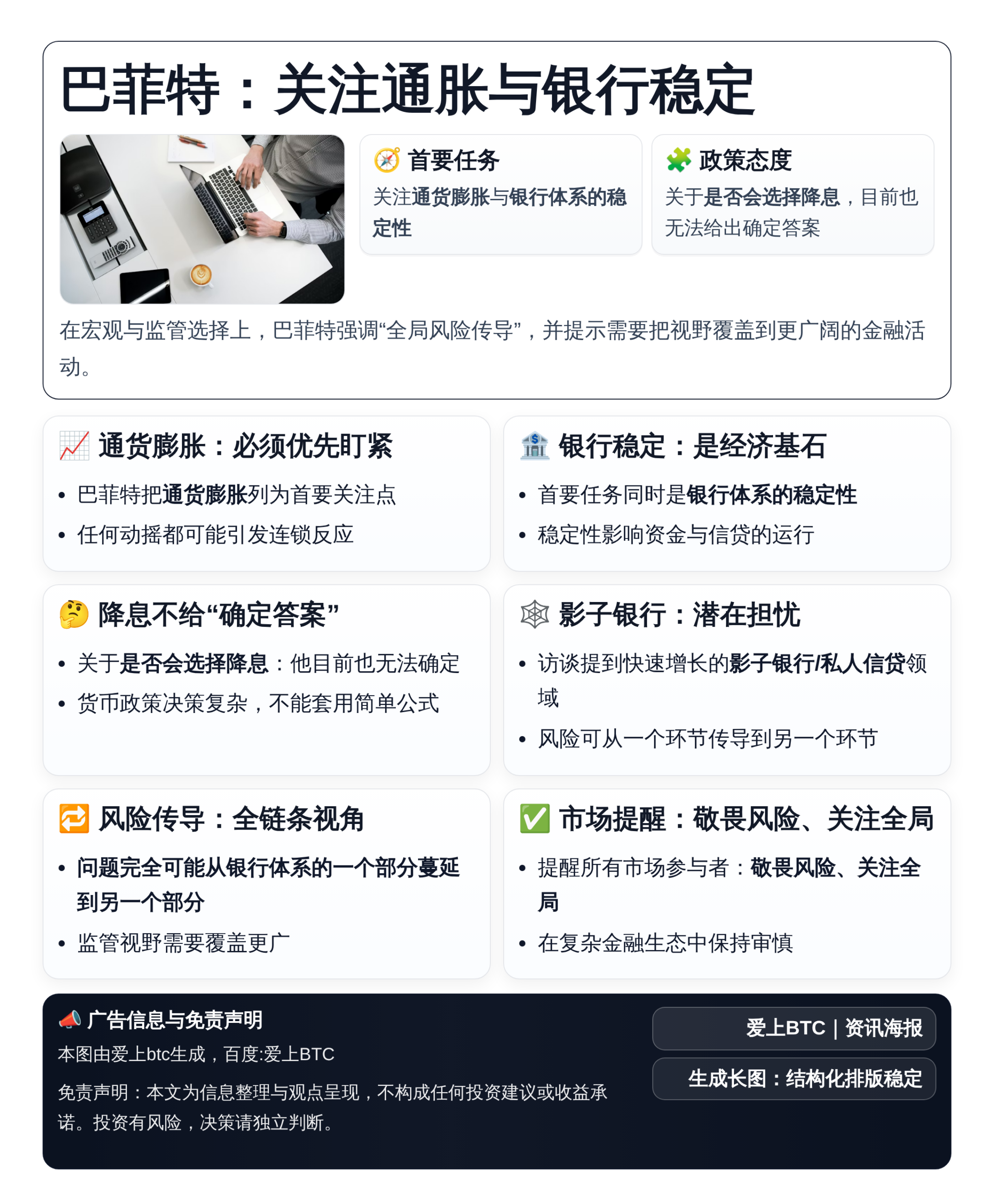巴菲特：关注通胀与银行稳定