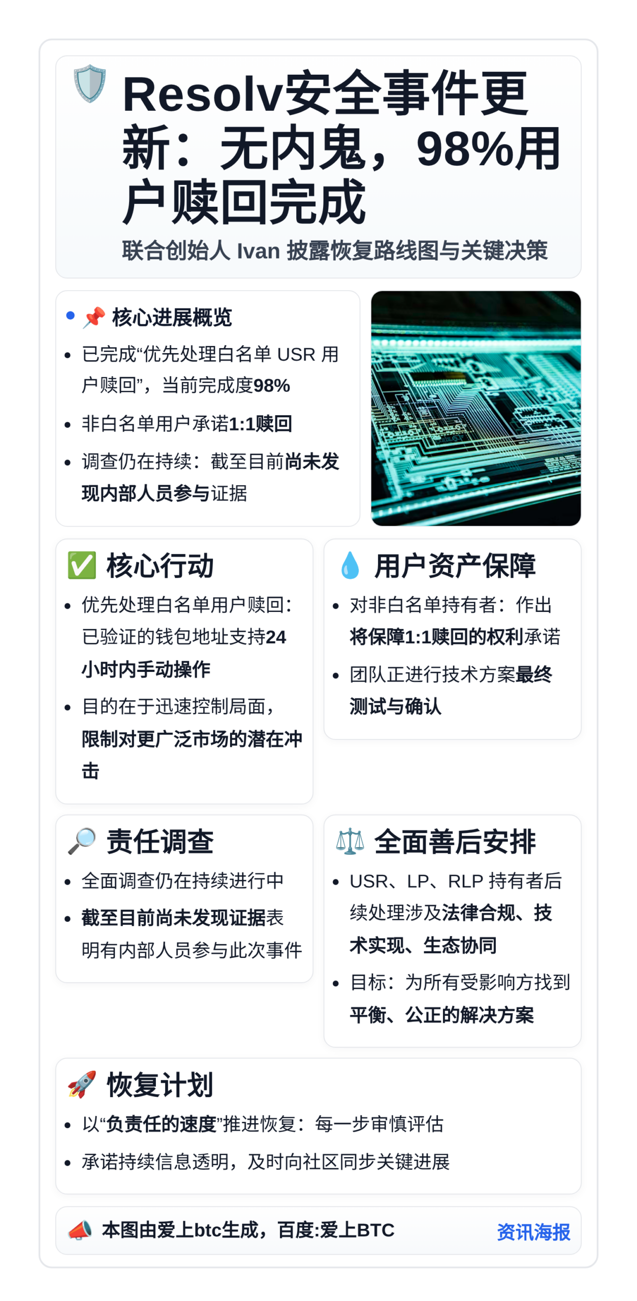Resolv安全事件更新：无内鬼，98%用户赎回完成