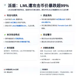 派盾：LML遭攻击币价暴跌超99%