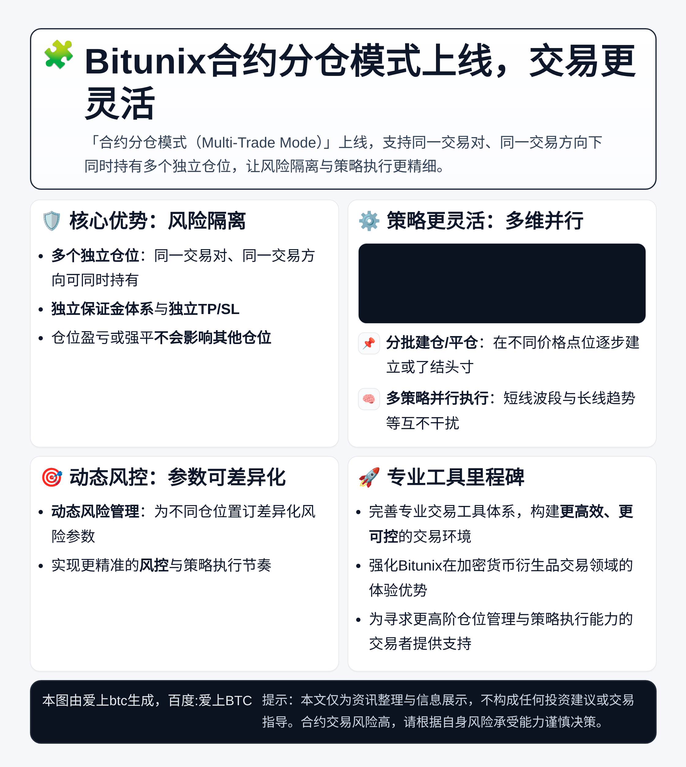 Bitunix合约分仓模式上线，交易更灵活