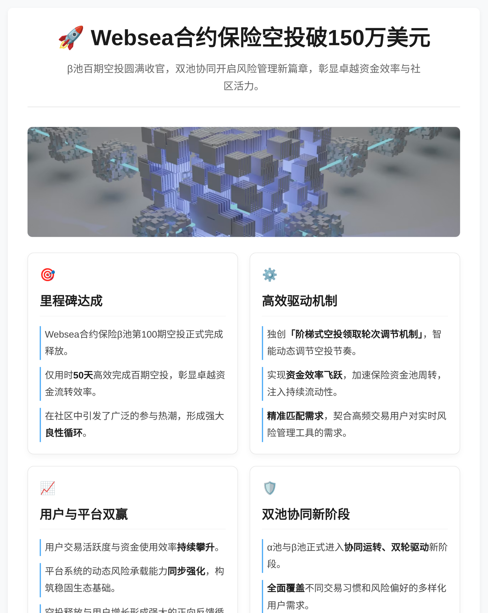 Websea合约保险空投破150万美元
