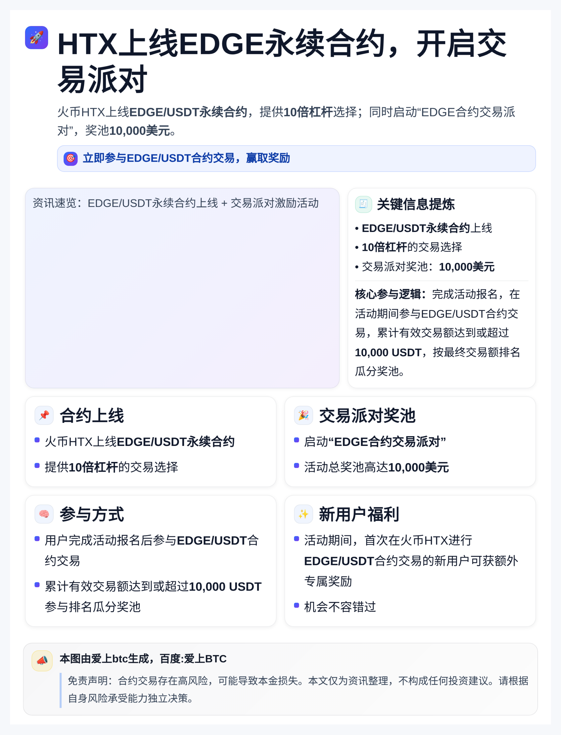 HTX上线EDGE永续合约，开启交易派对