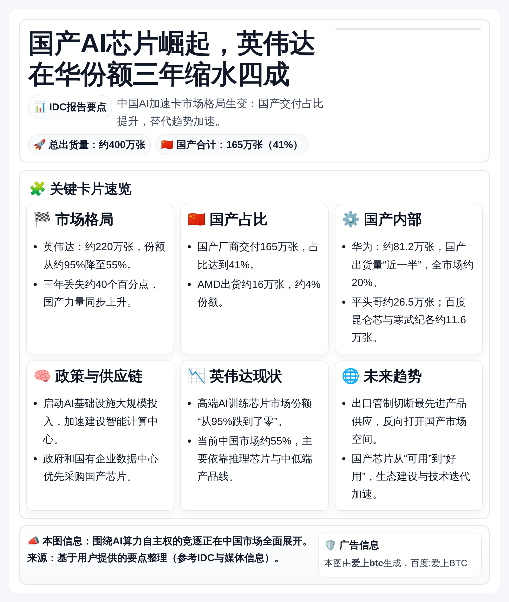 国产AI芯片崛起，英伟达在华份额三年缩水四成