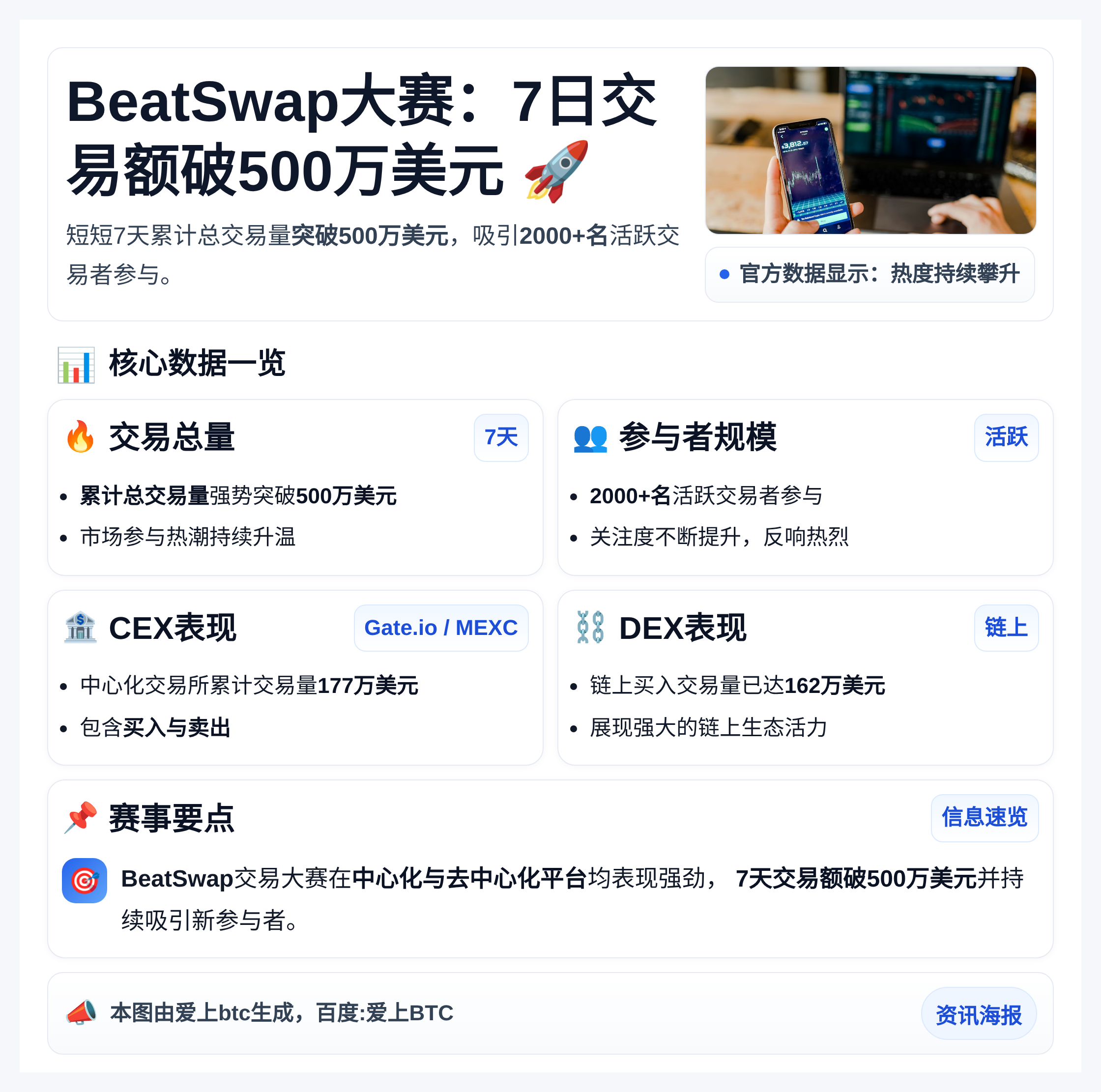 BeatSwap大赛7日交易额破500万美元