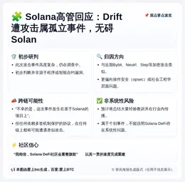 Solana高管：Drift遭攻击属孤立事件，无碍Solan
