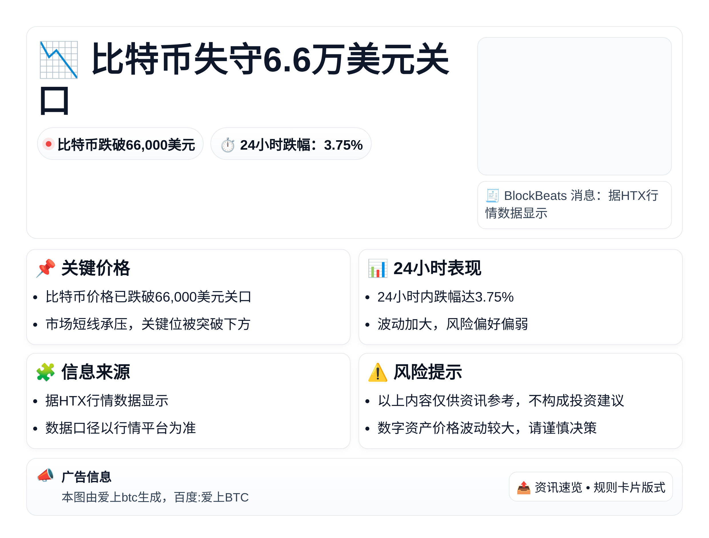 比特币失守6.6万美元关口