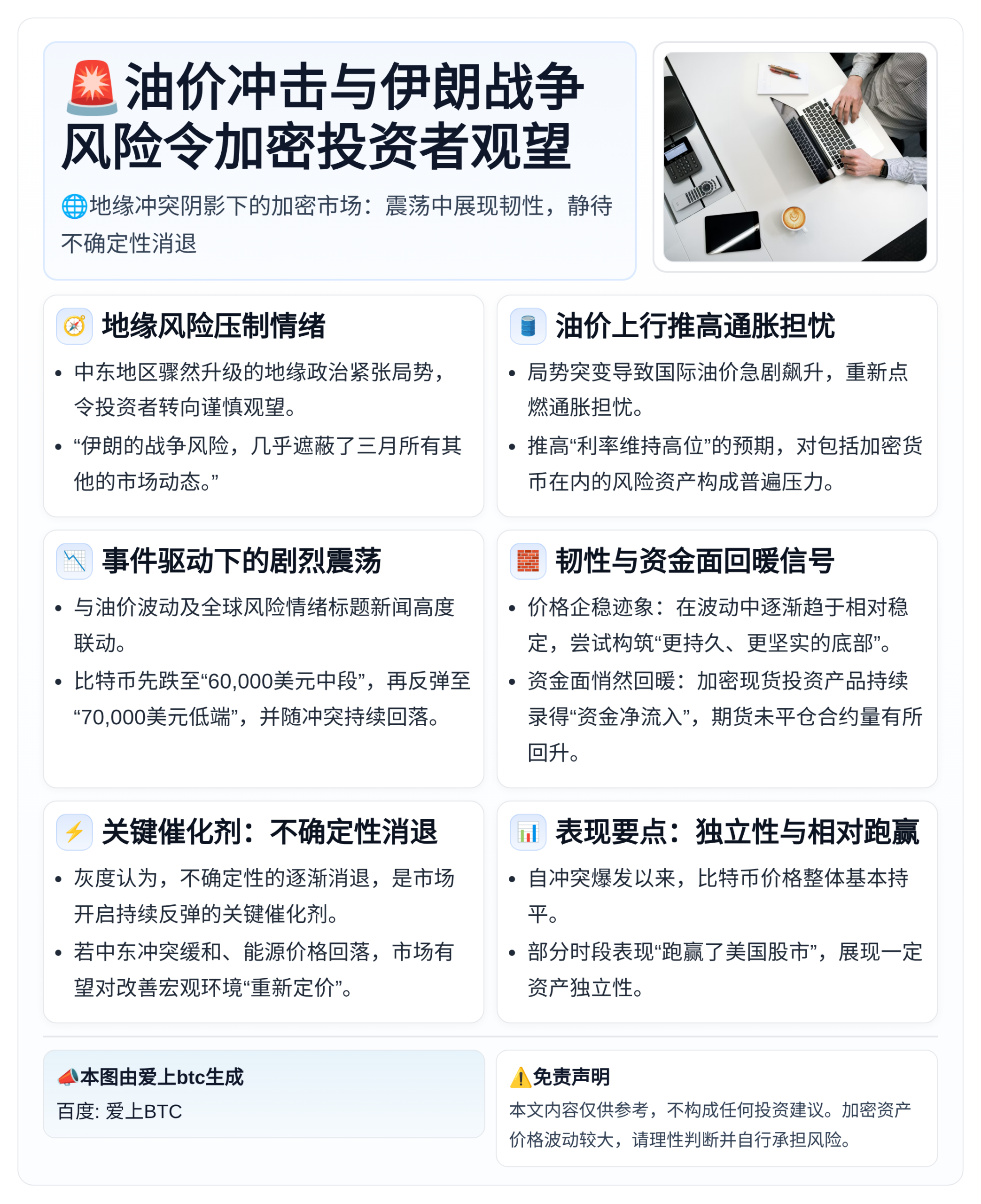 油价冲击与伊朗战争风险令加密投资者观望