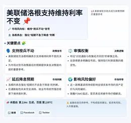 美联储洛根支持维持利率不变