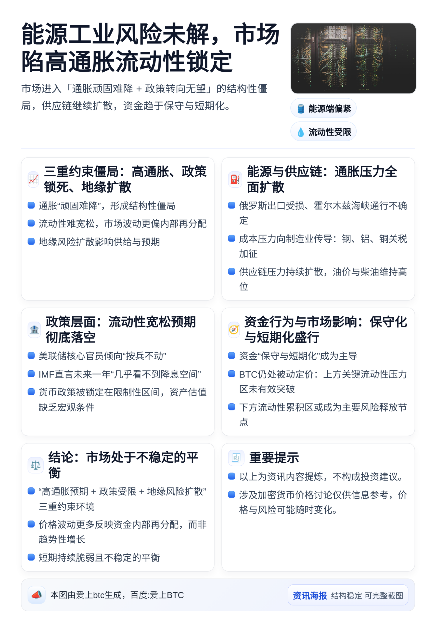 能源工业风险未解，市场陷高通胀流动性锁定