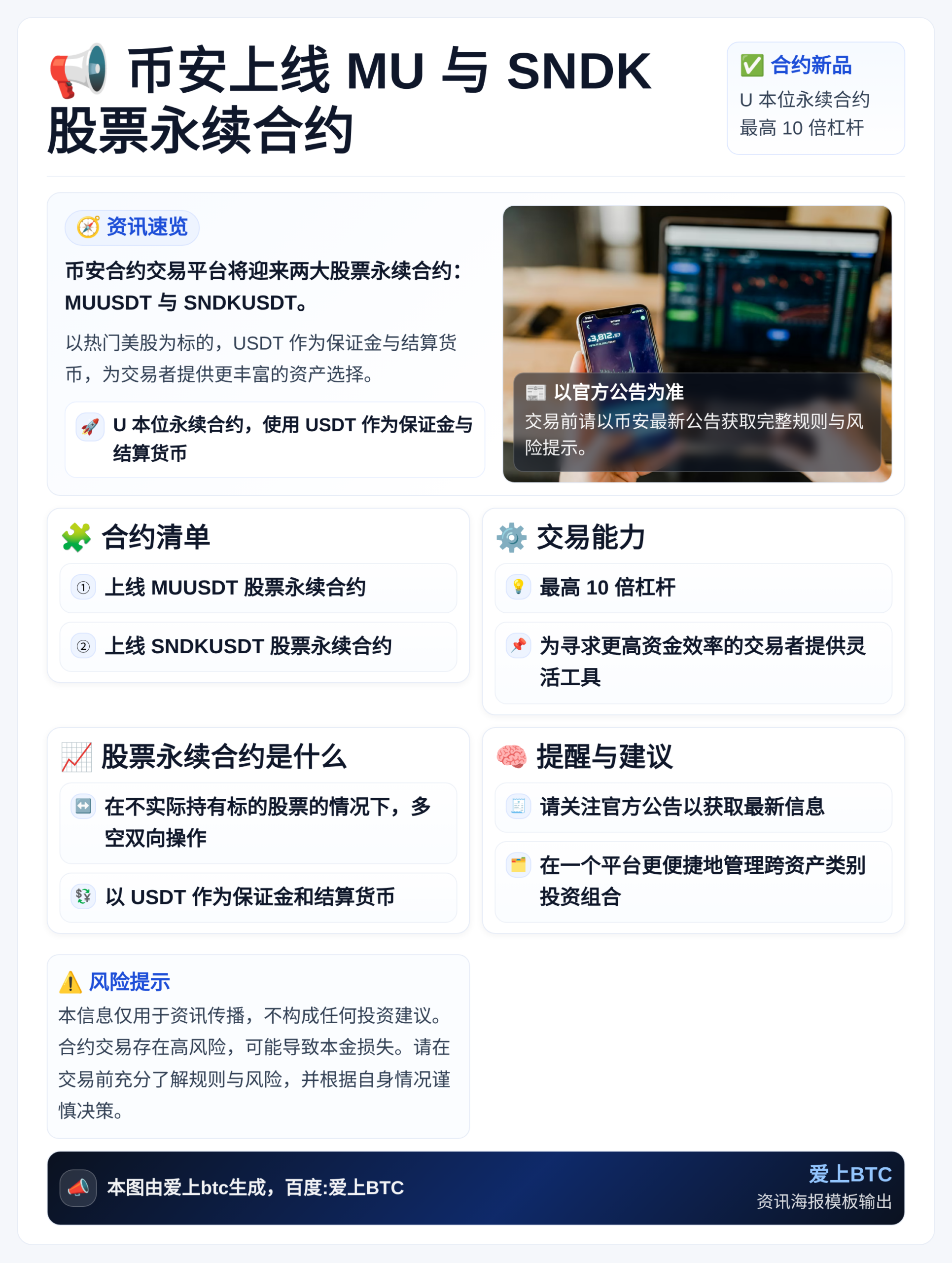 币安上线MU与SNDK股票永续合约