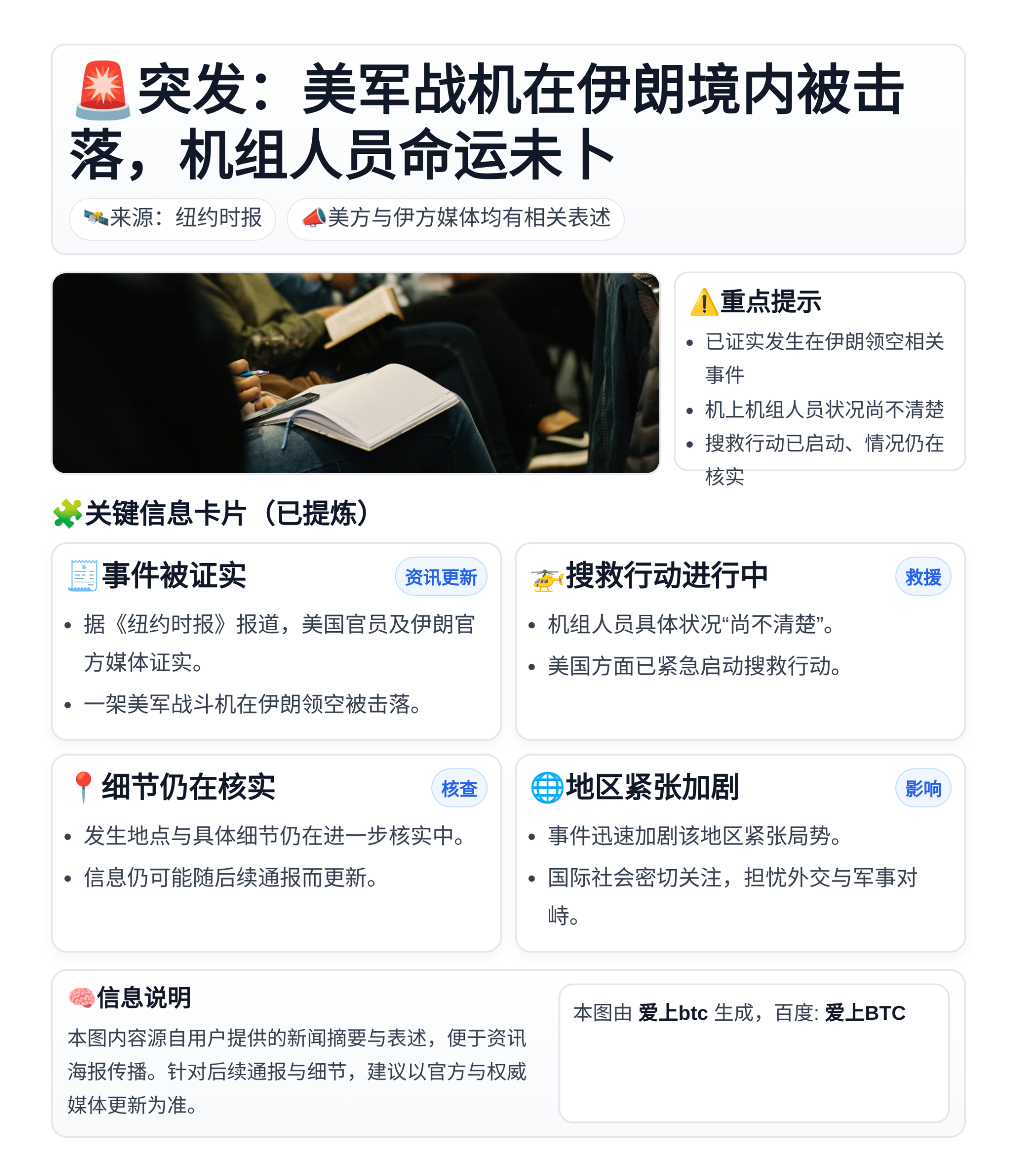 美军战机在伊朗境内被击落获证实
