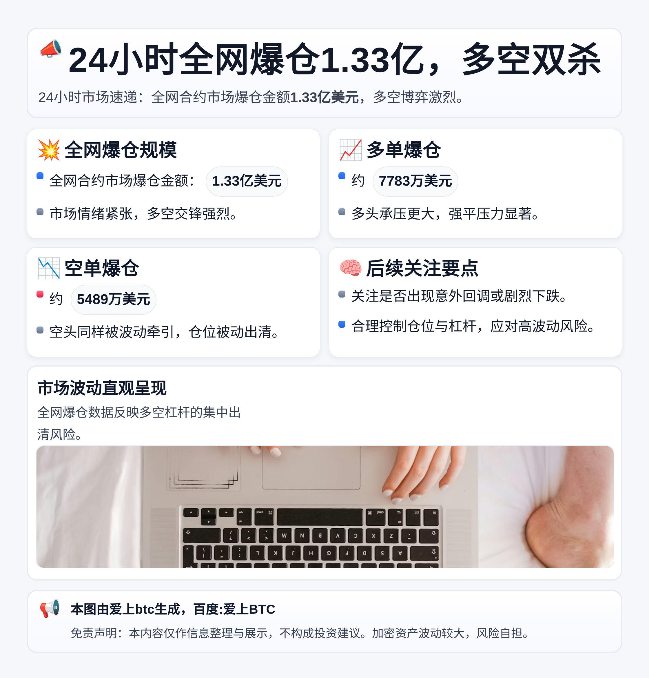 24小时全网爆仓1.33亿，多空双杀