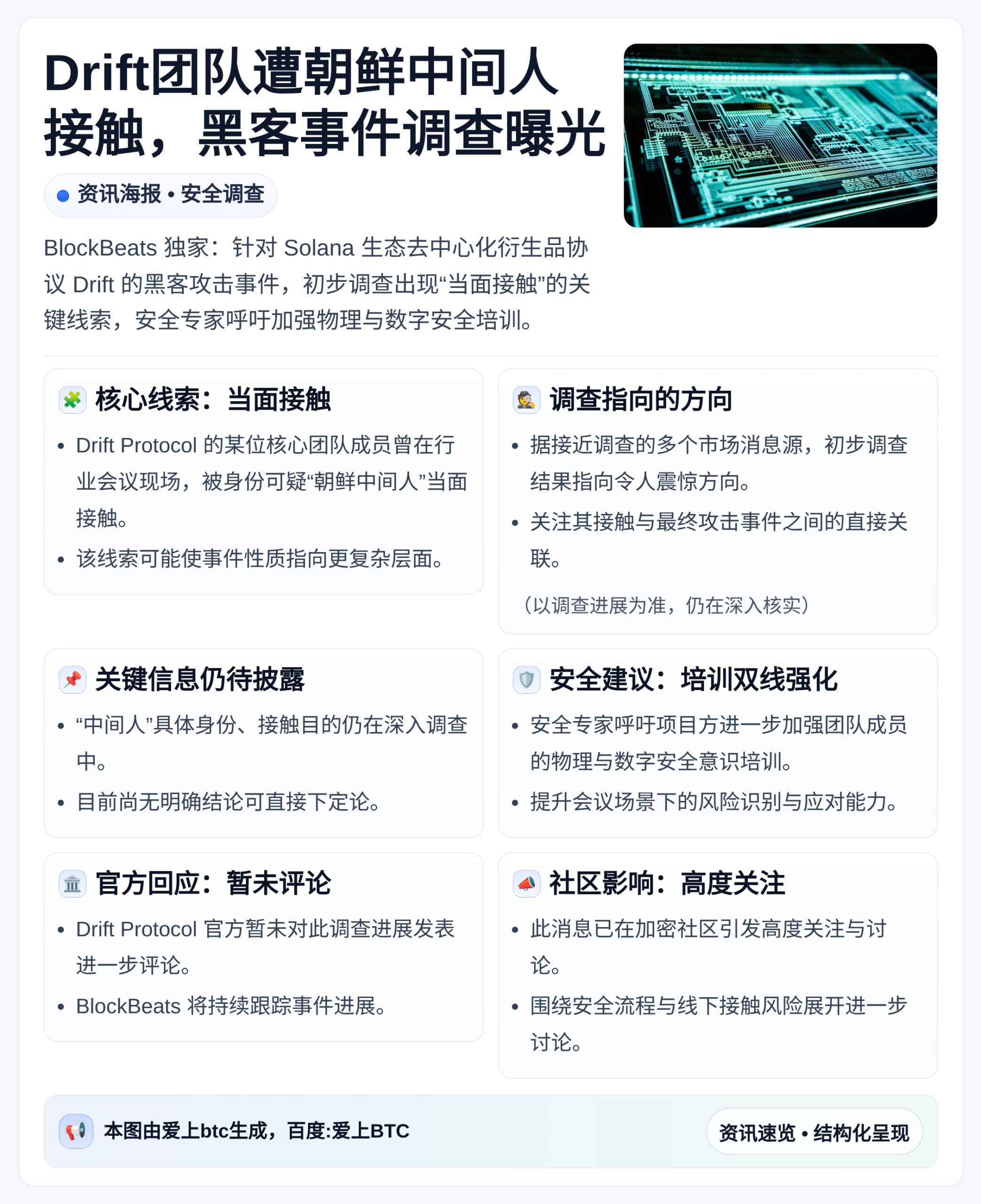 Drift团队遭朝鲜中间人接触，黑客事件调查曝光