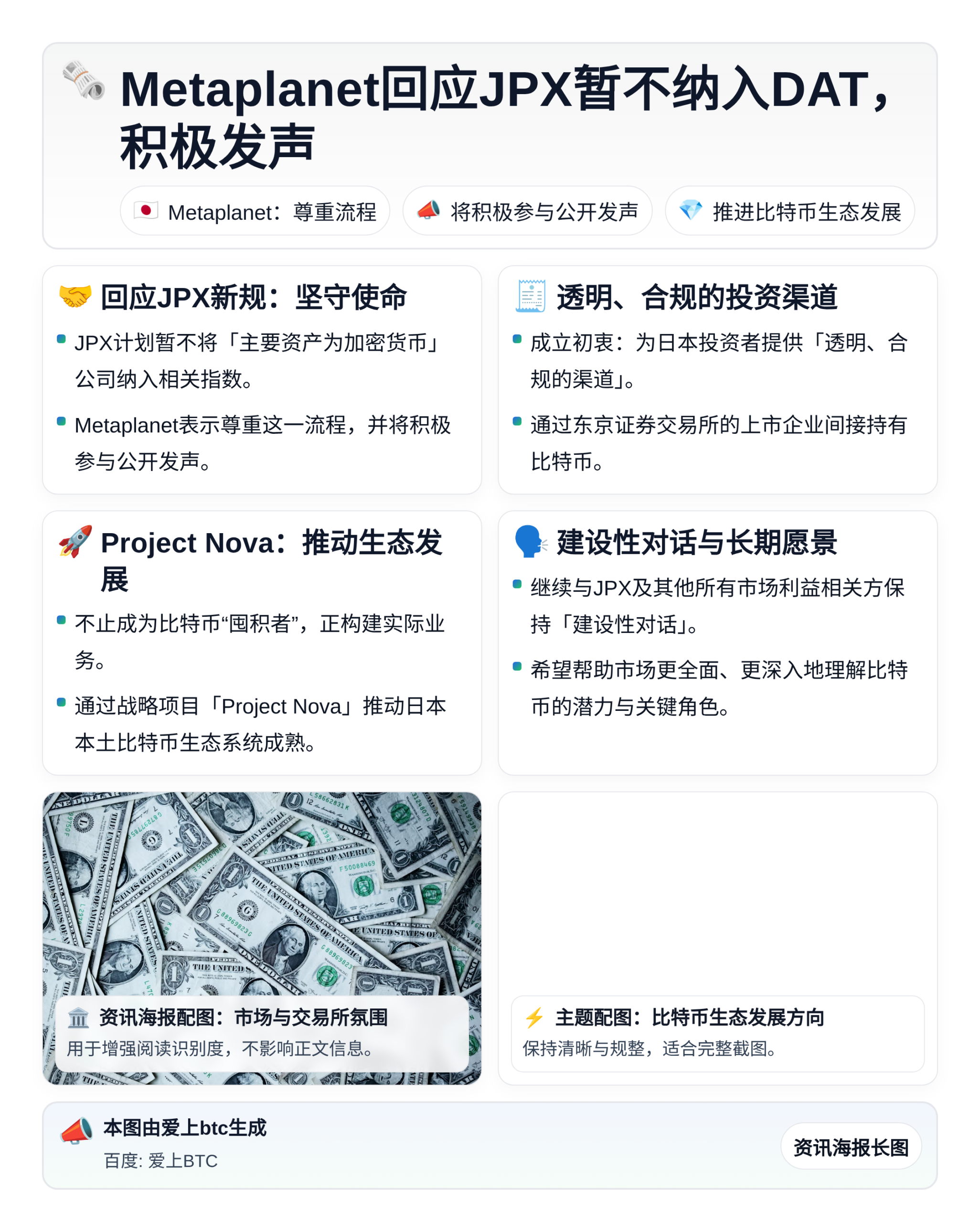 Metaplanet回应JPX暂不纳入DAT，积极发声