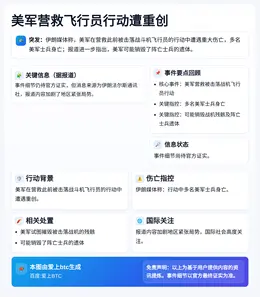 美军营救飞行员行动遭重创