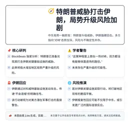 特朗普威胁打击伊朗，局势升级风险加剧