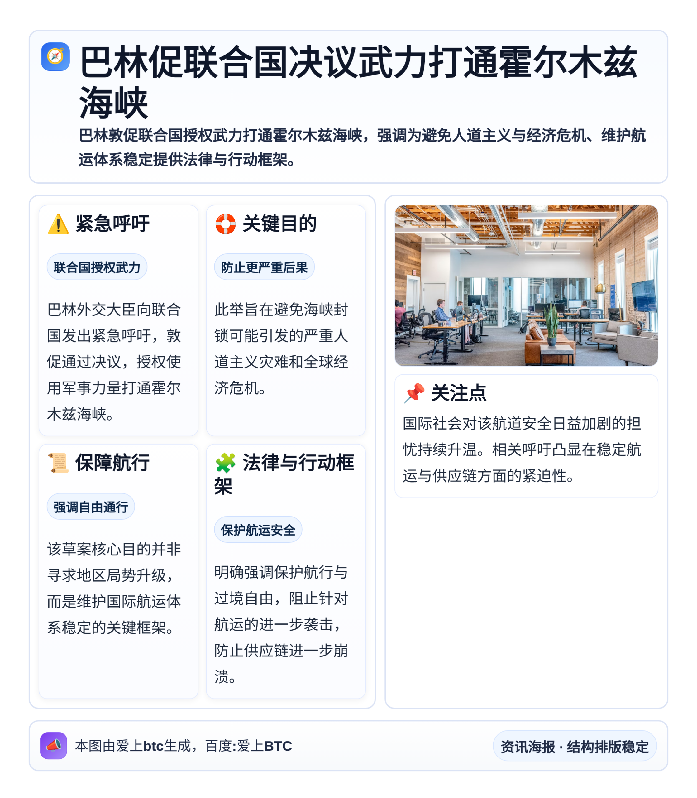巴林促联合国决议武力打通霍尔木兹海峡